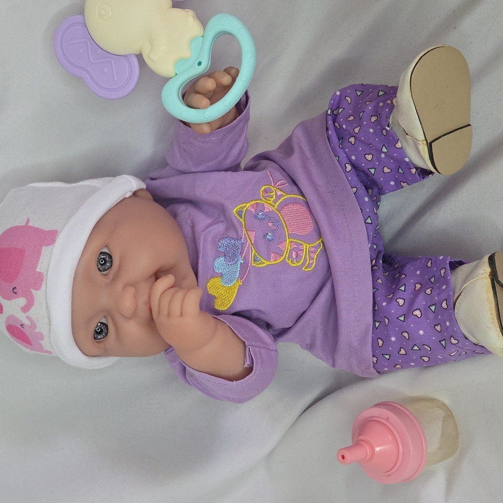 Berenguer Chubby Newborn Baby Doll 14" (Some Shine Marks/Wear On Toes)